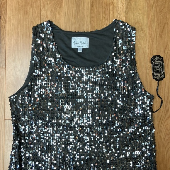Avenue Black and Silver Sequin Dress - Picture 3 of 8